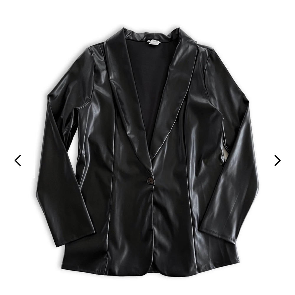 NWOT heimish faux leather blazer